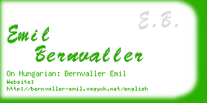 emil bernvaller business card